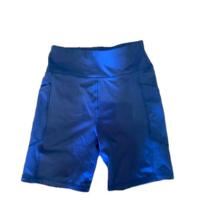 NEW AMERICAN EAGLE BLUE BIKE SHORTS MEDIUM THE EVERYTHING POCKET SHORT NO PAD